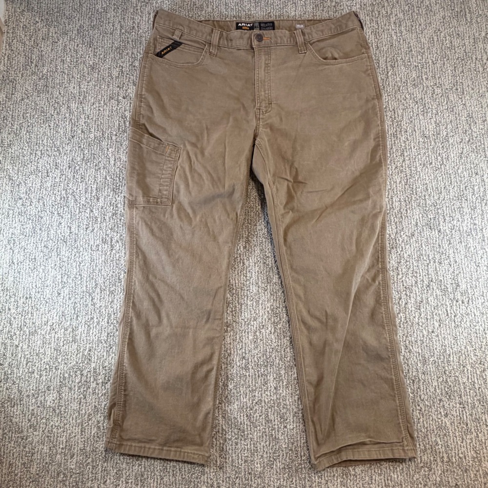 Ariat Rebar M4 Pants Men 40x30 Canvas Relaxed Straight DuraStretch Work 10030239